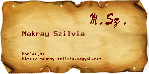 Makray Szilvia névjegykártya