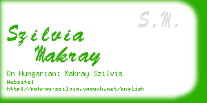 szilvia makray business card